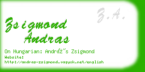 zsigmond andras business card